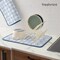 Printed Dish Drying Mats for Kitchen Counter 2 Pack Absorbent Reversible Drying Mats Microfiber Kitchen Countertop Protector Dishes Drying Pad Extra Large 18"x16" Dish Mat